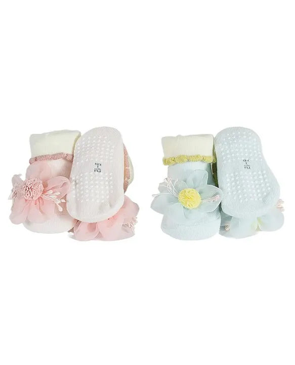 Pom Pom Flower Socks (Pair of 2)