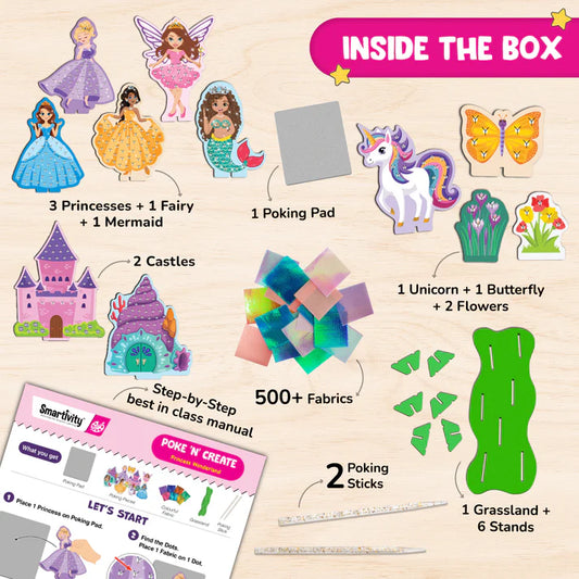 Smartivity POKE 'N' CREATE - Princess Wonderland | 4-8 years | DIY CRAFT KIT