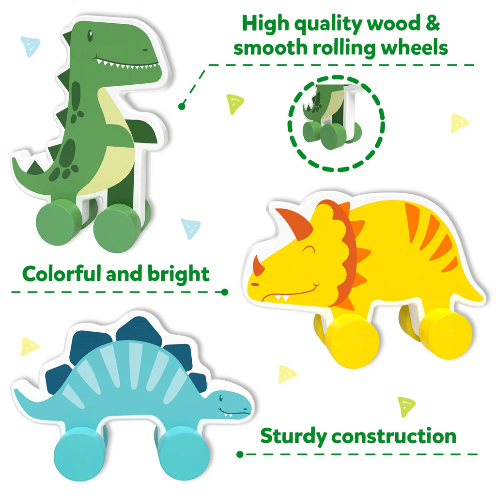 Skillmatics Wooden Animal Toys on Wheels (9 months - 3 years)