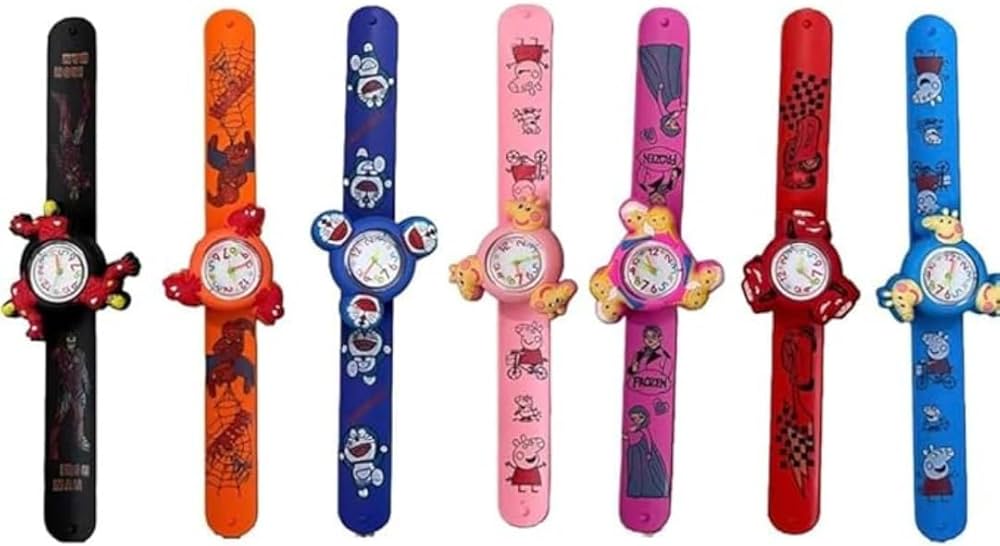 Cartoon Spinner Watch with Slap Bands