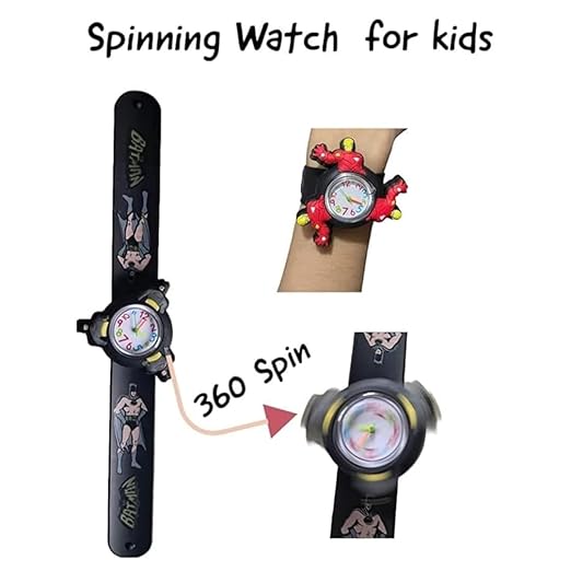 Cartoon Spinner Watch with Slap Bands