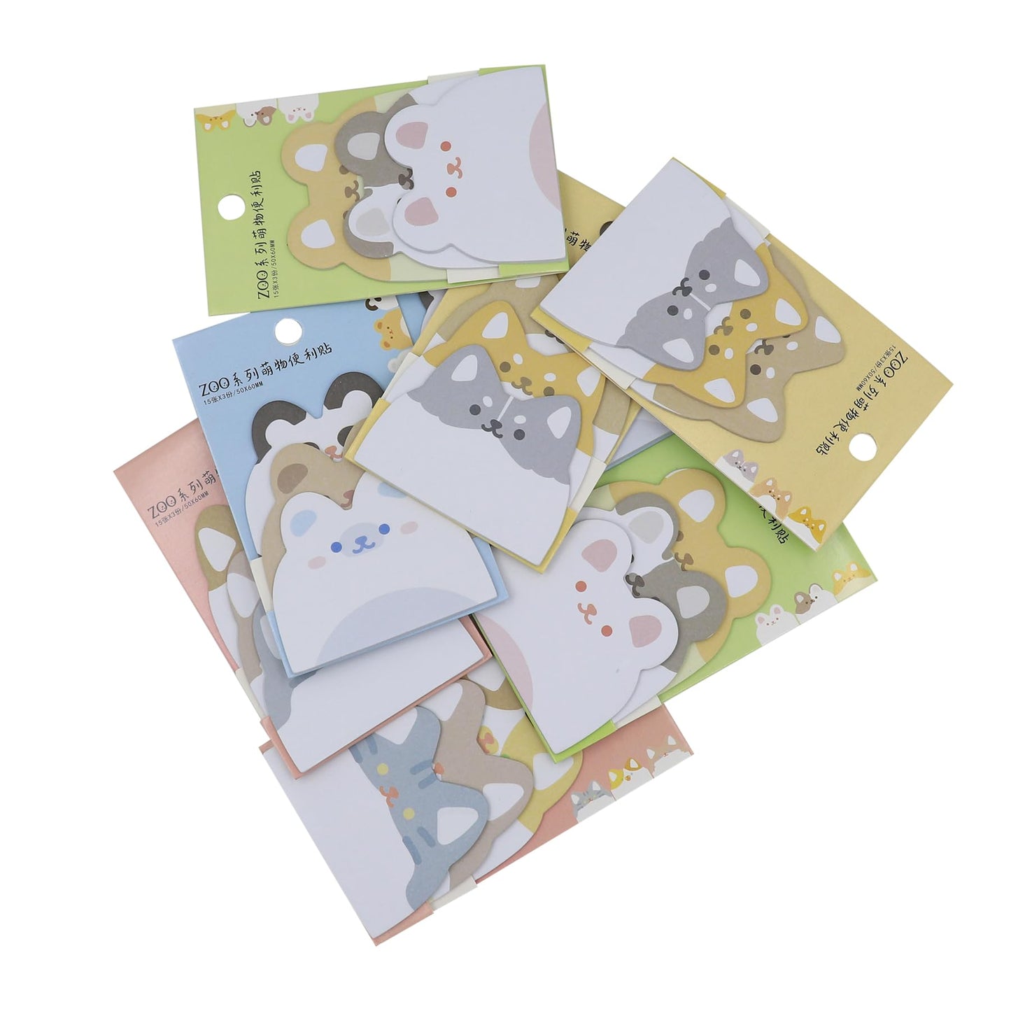 Cartoon Animals Sticky Notes (pack of 2)