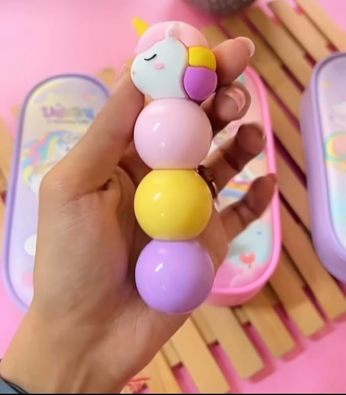 Unicorn Pencil Pouch with Marker and Keychain