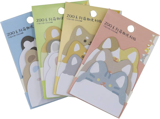 Cartoon Animals Sticky Notes (pack of 2)