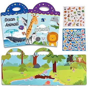 Reusable Animal Sticker Book