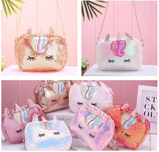 Glitter Sequin Unicorn Sling Bag