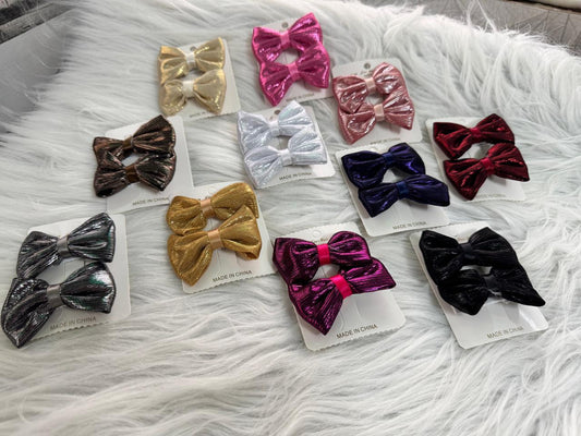 Silky Shine Hair Bow Pins