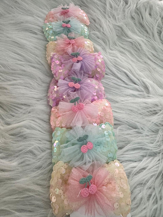 Spark Cherry Hair Pins (Pair)