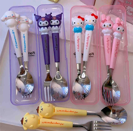 Cute Sanrio Theme Spoon Fork Set