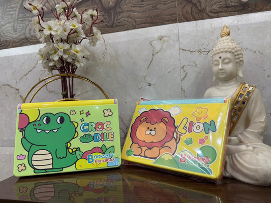 Cute Character Print Book Shelf-Pencil Box
