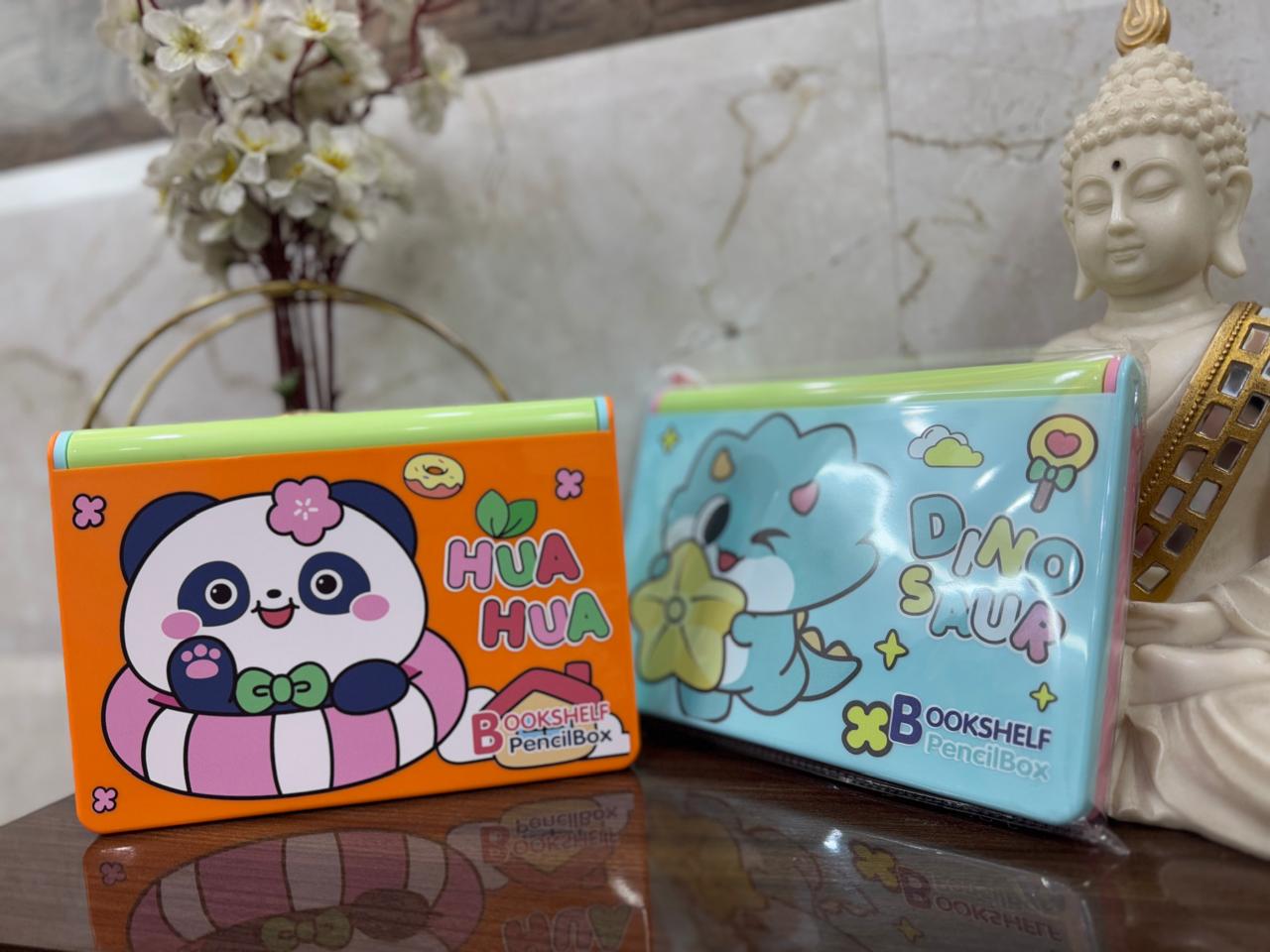 Cute Character Print Book Shelf-Pencil Box