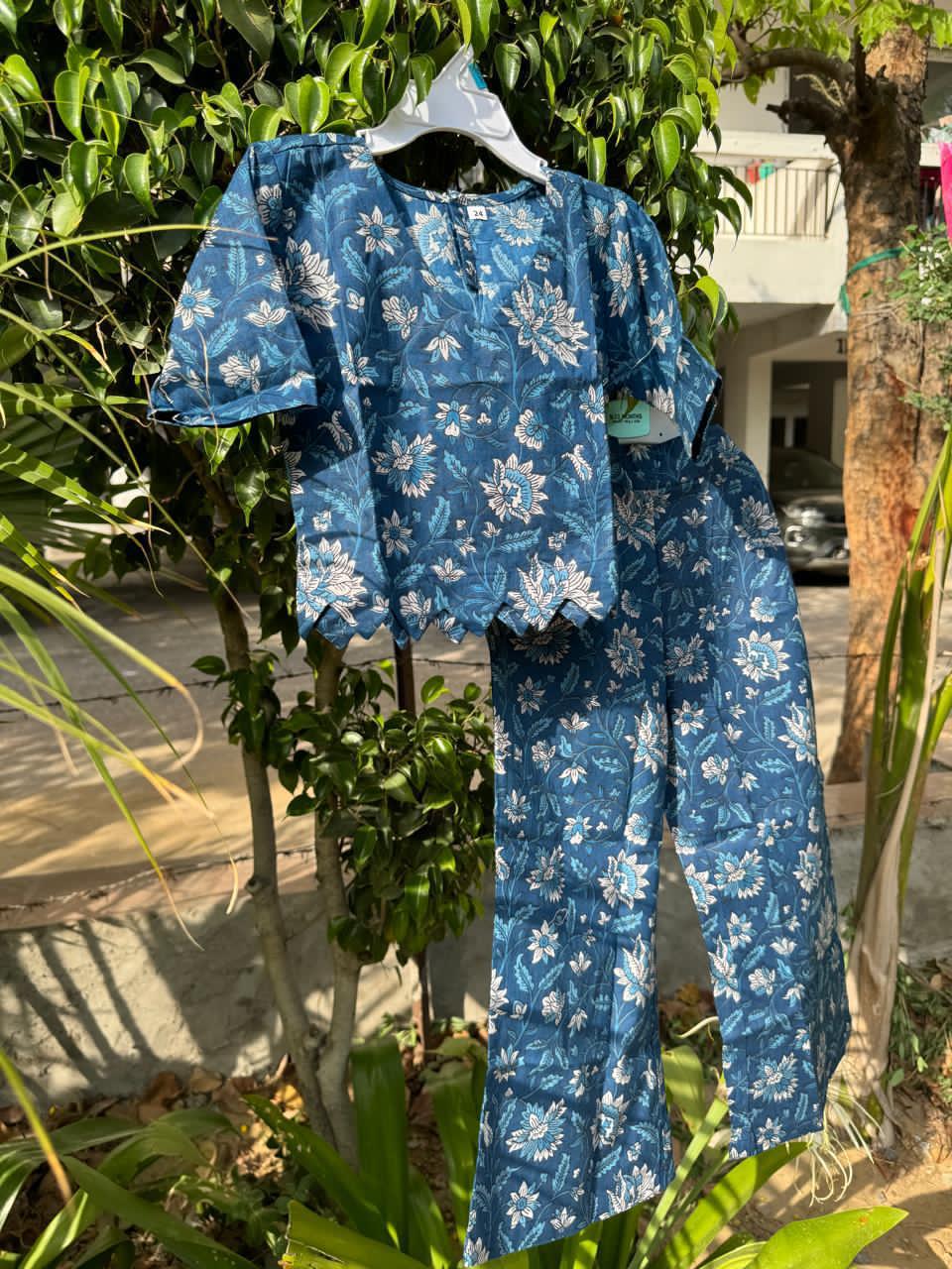 Blue Floral Coord Set