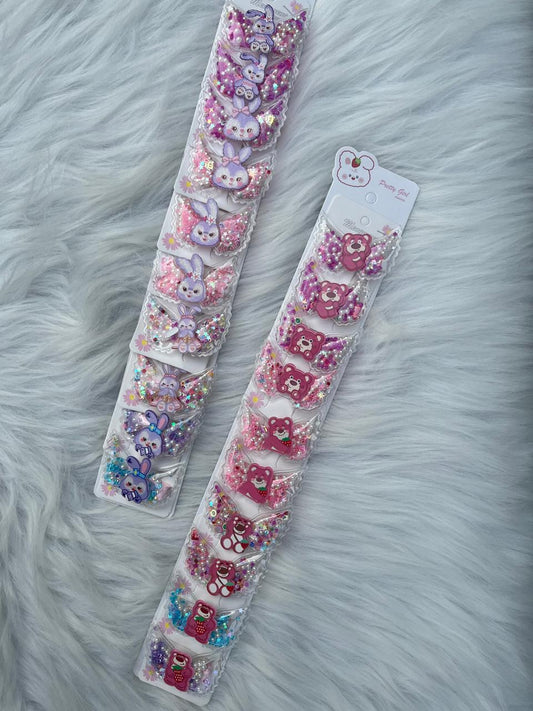 Cute Silicone Charm Hair Pins(Pair)