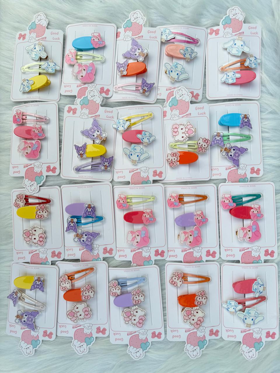 Sanrio Sweet Hair Pin Combo (Set of 3 in 1 card)