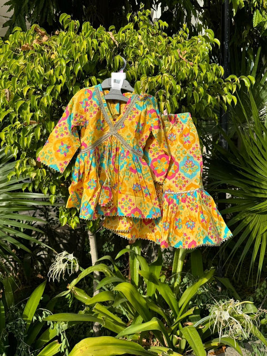 Yellow Alia Cut Suit