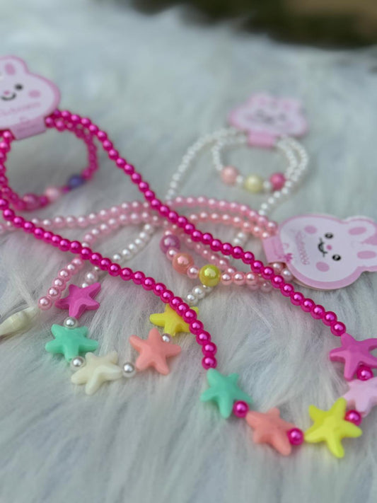 Kids Beads Necklace With Bracelet