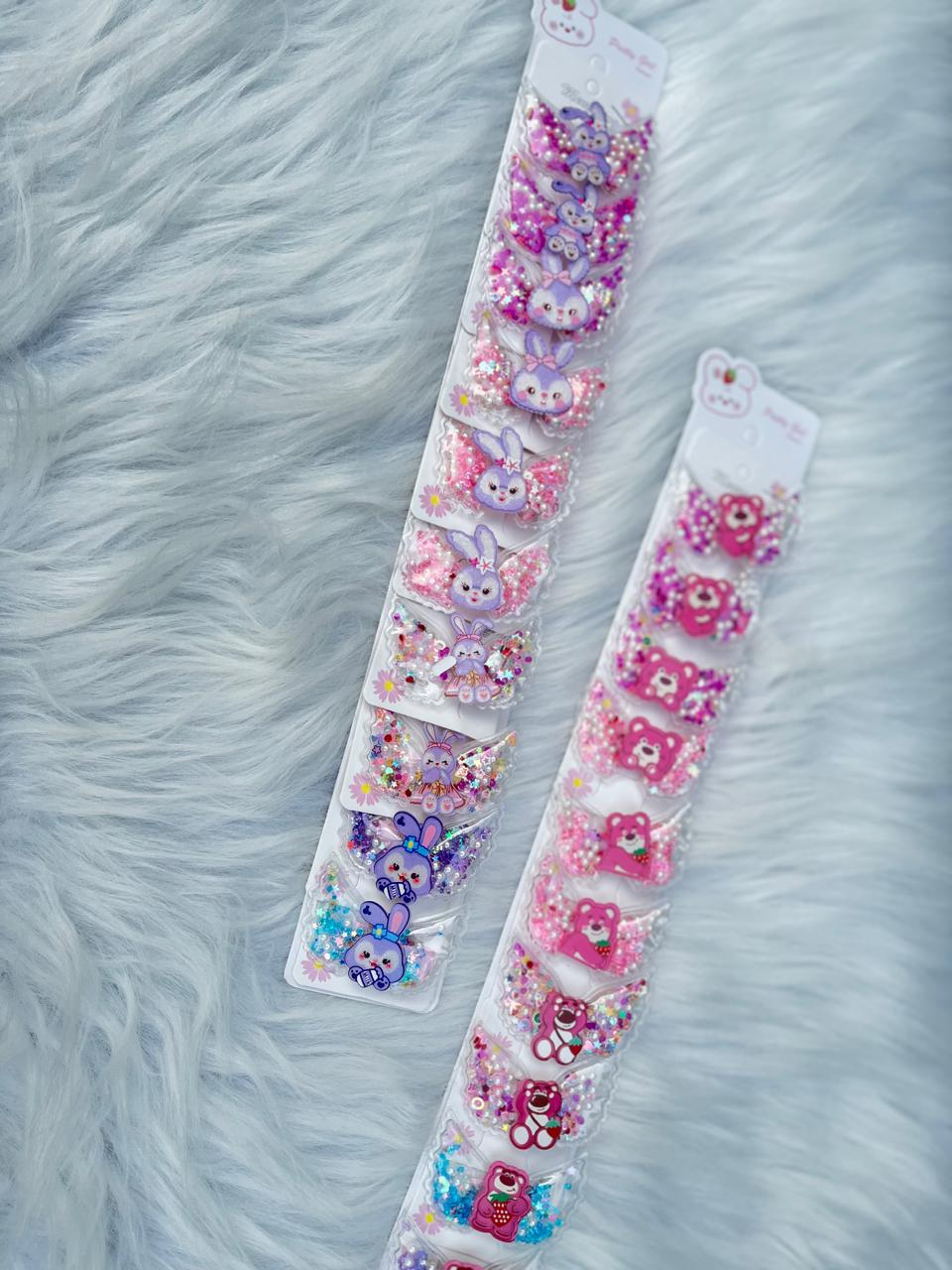 Cute Silicone Charm Hair Pins(Pair)