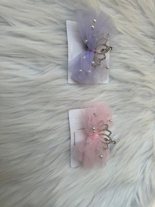 Pearl Empress Crown Hair Bow