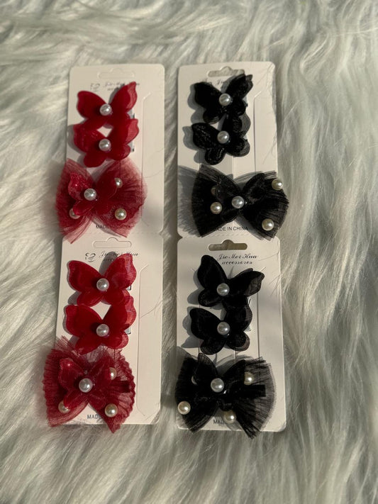 Whimsy Wing Pearl Hair Pin Combo (Set of 3 in 1 card)