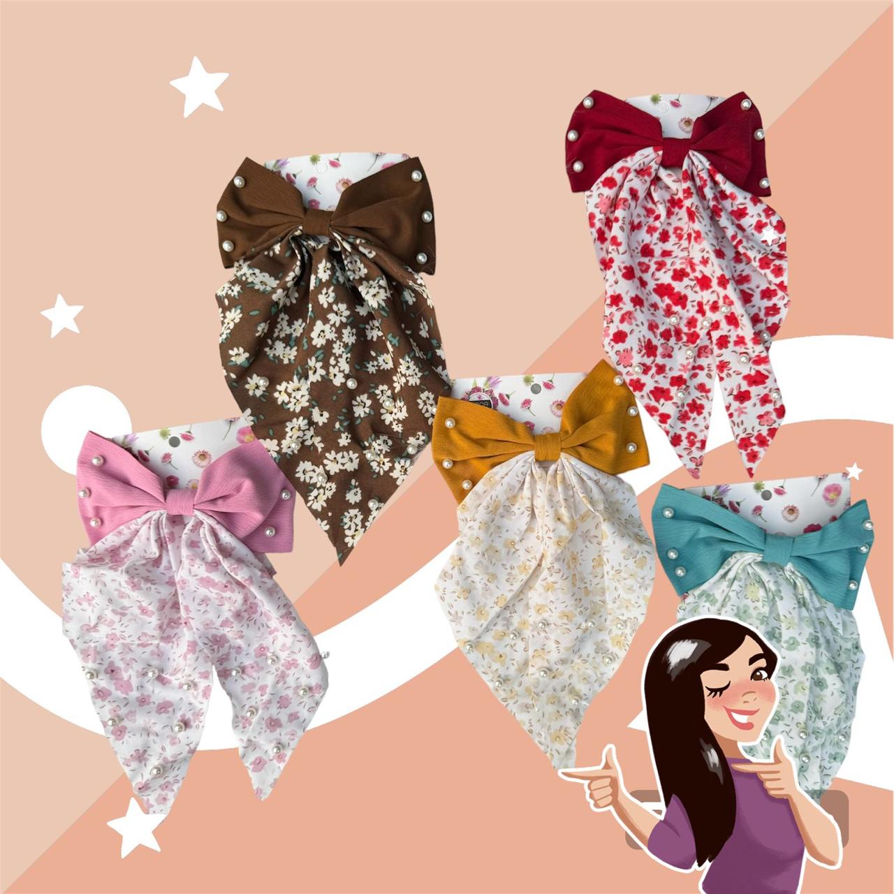 Daisy Dream Pearls Hair Bow