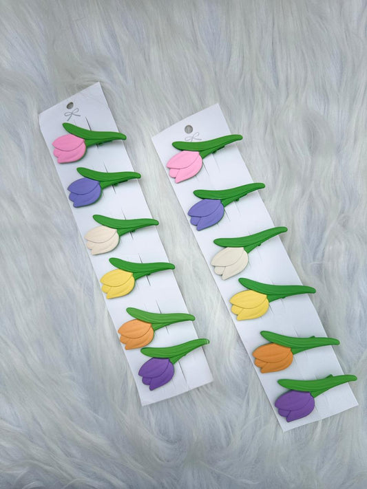 Soft Tulip Hair Pins (Pair)