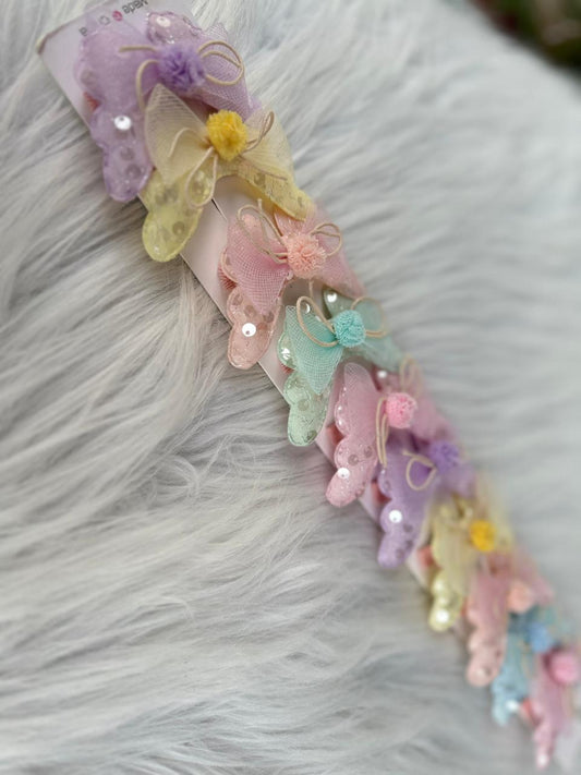 Pom Pom Wings Hair Pin (Single)