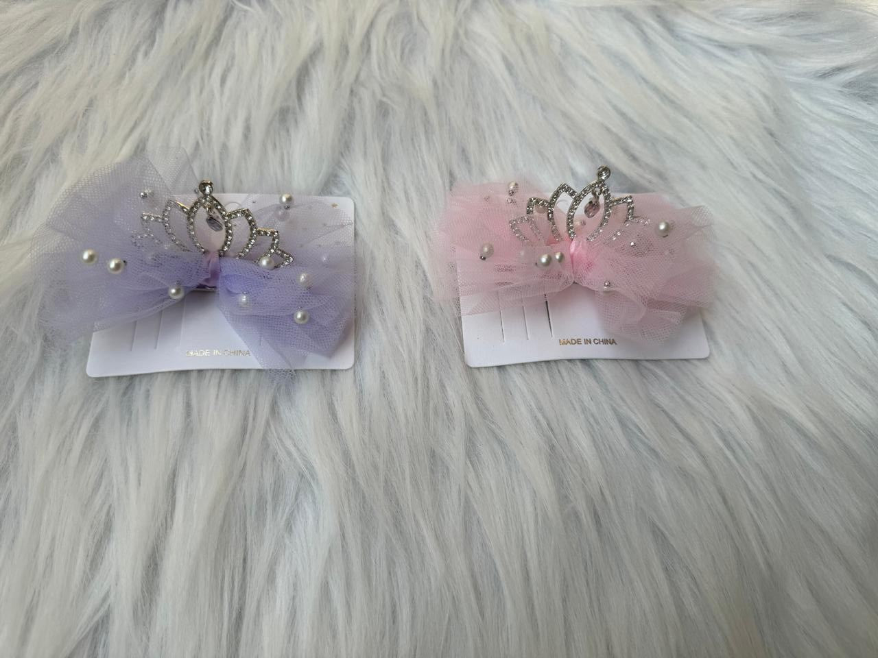 Pearl Empress Crown Hair Bow