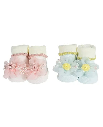 Pom Pom Flower Socks (Pair of 2)