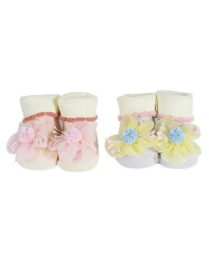 Pom Pom Flower Socks (Pair of 2)