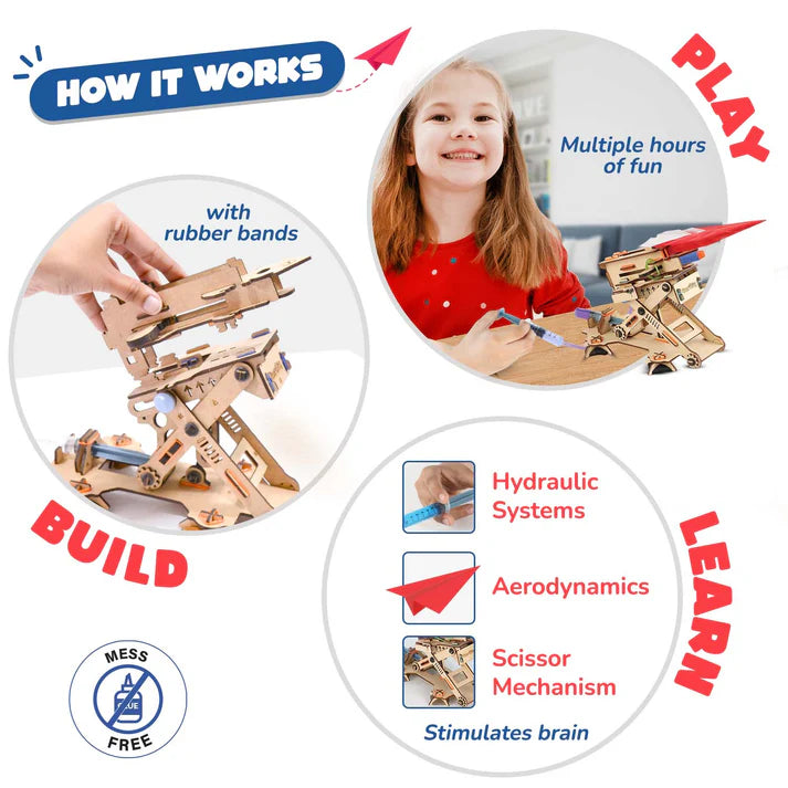 Smartivity Hydraulic Plane Launcher | 6-10 years | DIY STEM Construction Toy