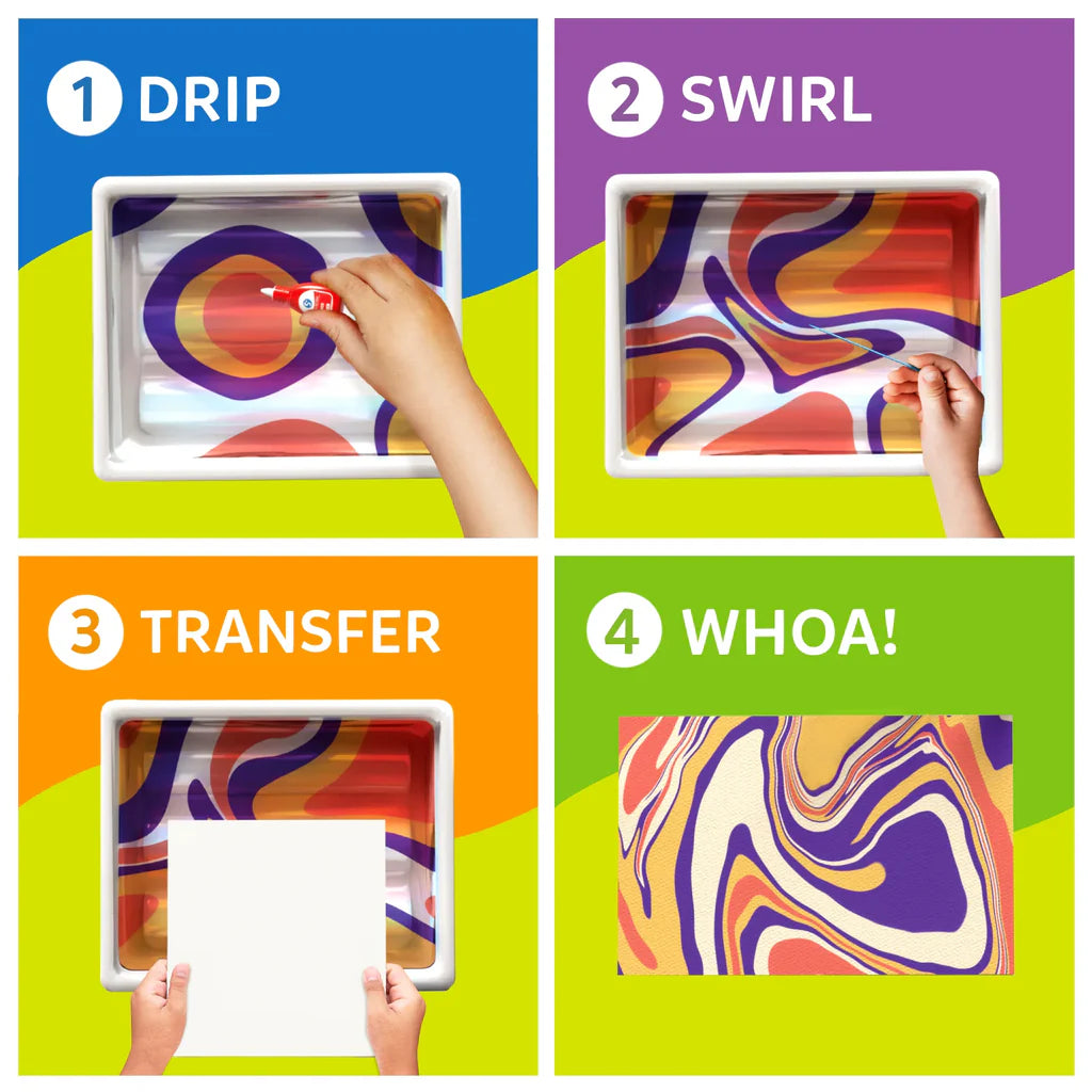 Skillmatics Marbling Magic Paint Kit | Water Marbling Kit