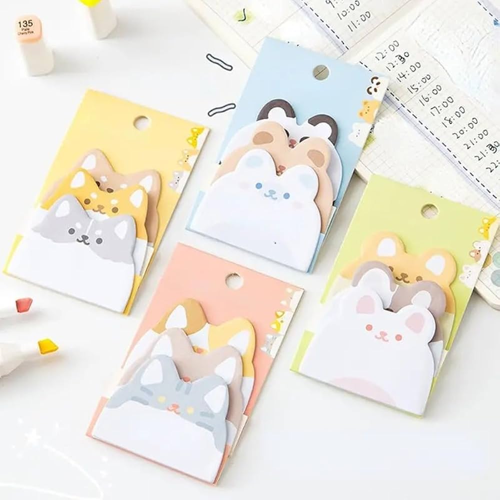 Cartoon Animals Sticky Notes (pack of 2)