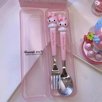 Cute Sanrio Theme Spoon Fork Set