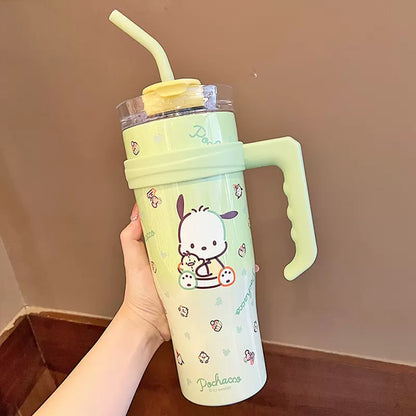 Sanrio Character Vacuum Sipper with Straw Handle