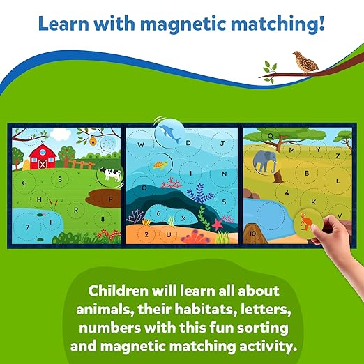 Skillmatics Magnetic Matching Activity - Letters, Numbers & Animals
