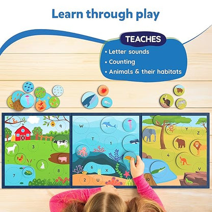 Skillmatics Magnetic Matching Activity - Letters, Numbers & Animals