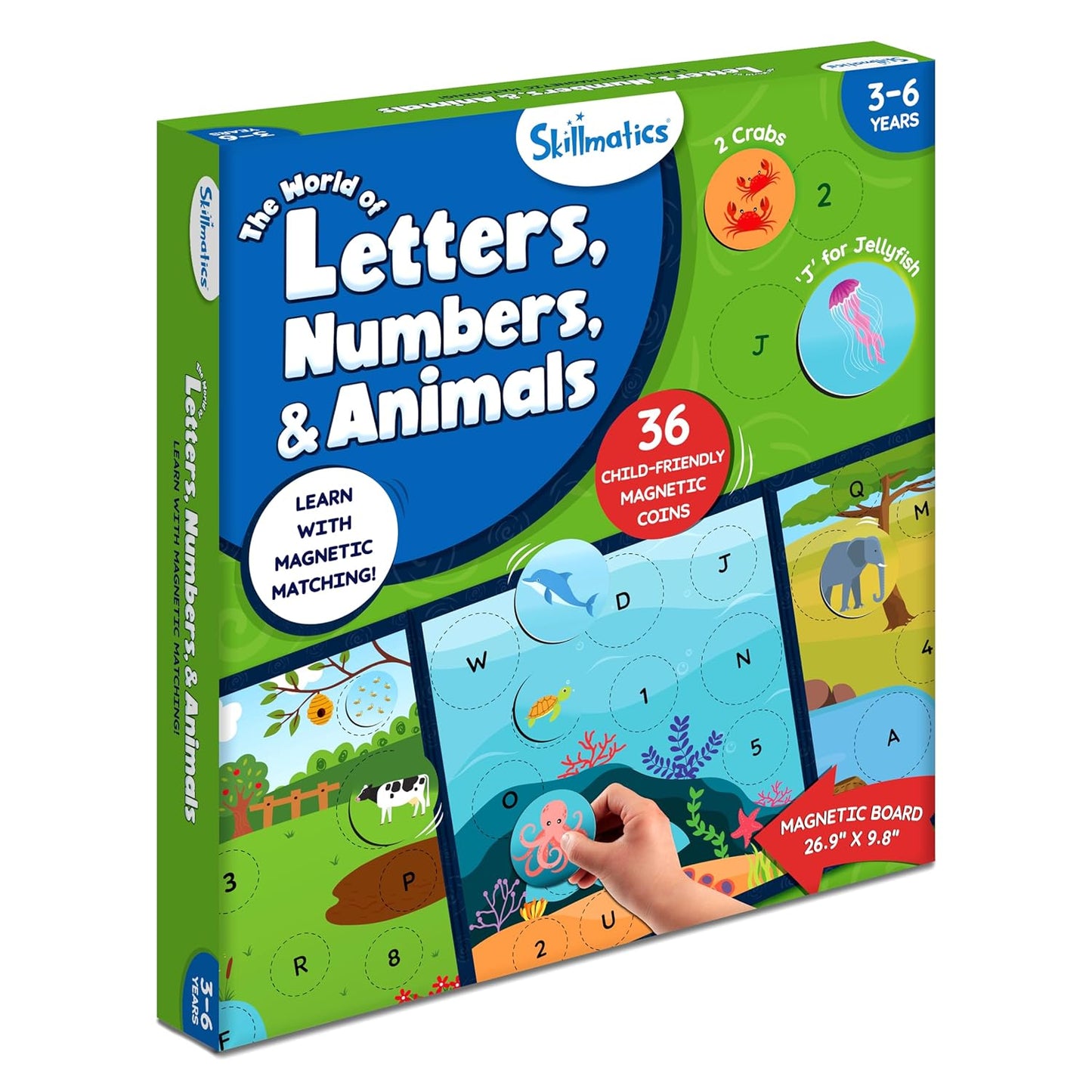Skillmatics Magnetic Matching Activity - Letters, Numbers & Animals