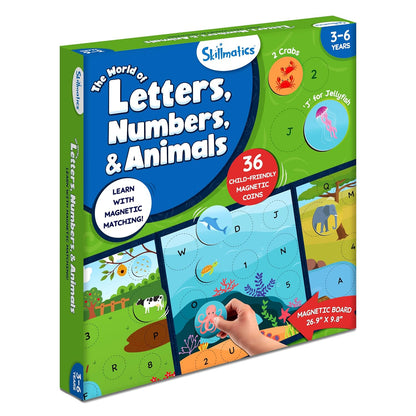 Skillmatics Magnetic Matching Activity - Letters, Numbers & Animals