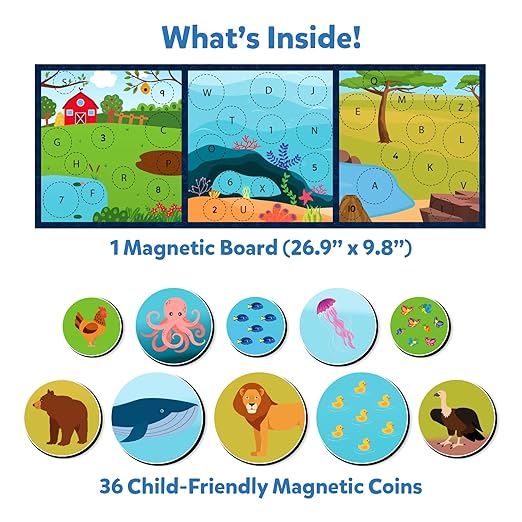 Skillmatics Magnetic Matching Activity - Letters, Numbers & Animals