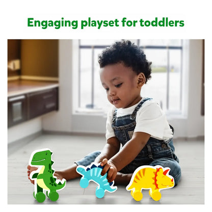 Skillmatics Wooden Animal Toys on Wheels (9 months - 3 years)
