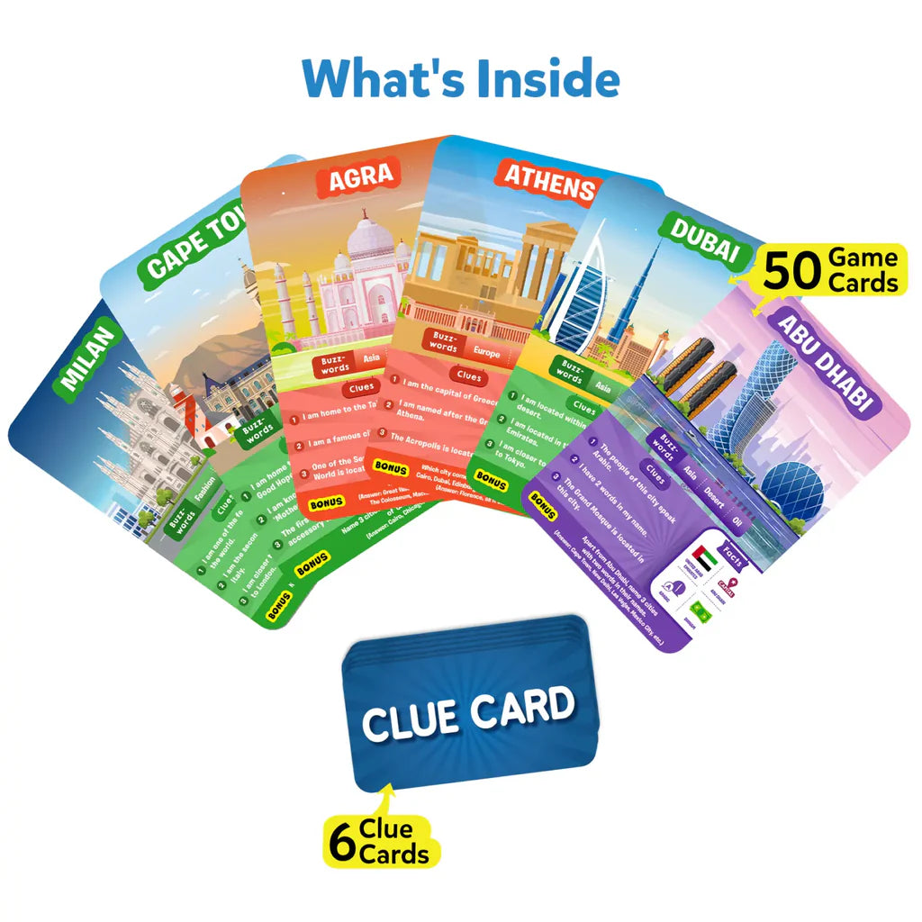 Skillmatics Guess in 10: Wonders of India & Cities Around The World | Trivia card game (ages 8+)