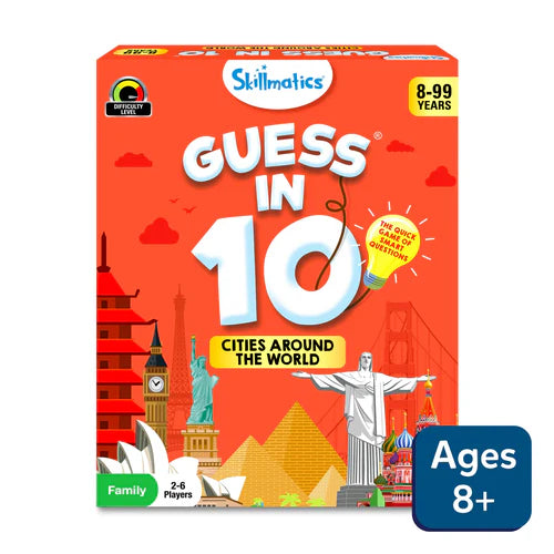 Skillmatics Guess in 10: Wonders of India & Cities Around The World | Trivia card game (ages 8+)