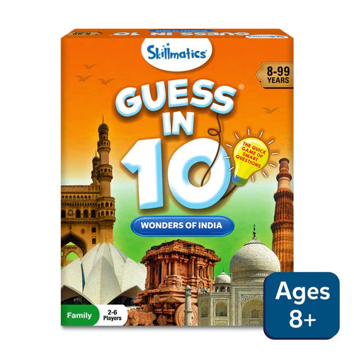 Skillmatics Guess in 10: Wonders of India & Cities Around The World | Trivia card game (ages 8+)