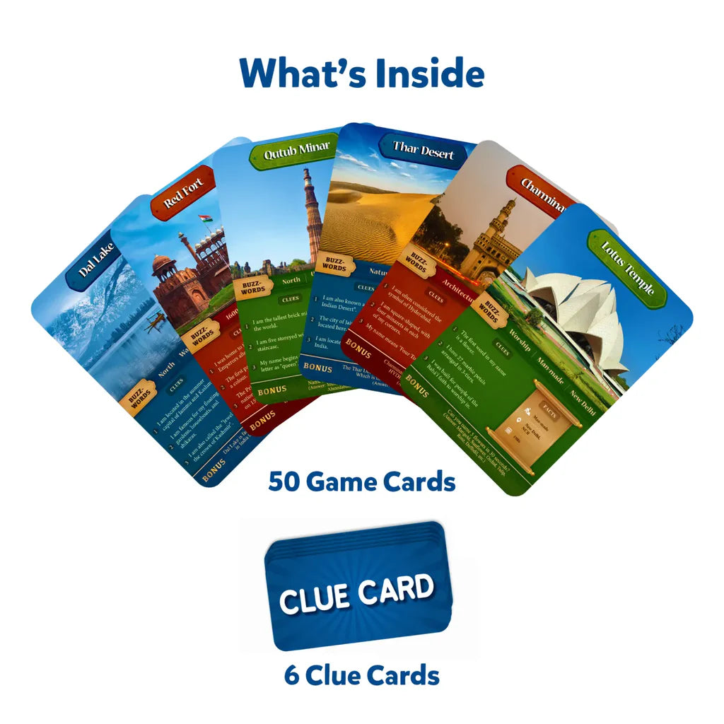 Skillmatics Guess in 10: Wonders of India & Cities Around The World | Trivia card game (ages 8+)