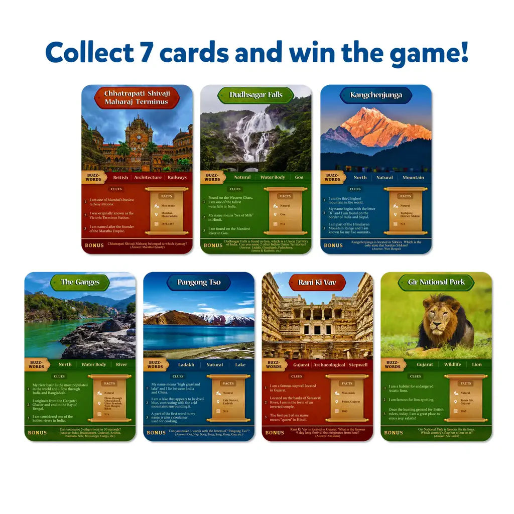 Skillmatics Guess in 10: Wonders of India & Cities Around The World | Trivia card game (ages 8+)