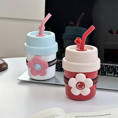 Flower Straw Tumbler - 400ml