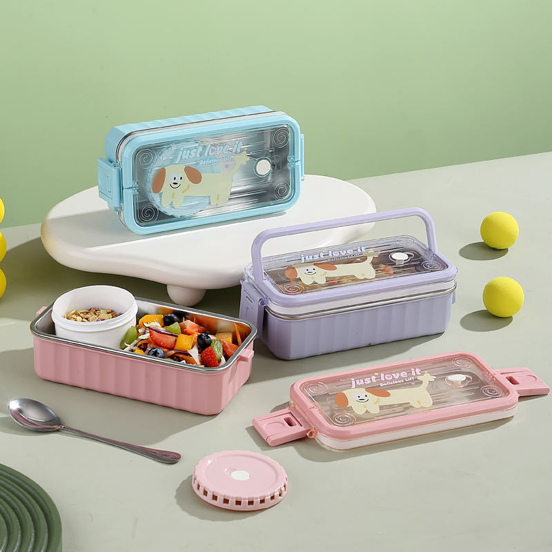 Cartoon Handheld Stainless Steel Lunch Box