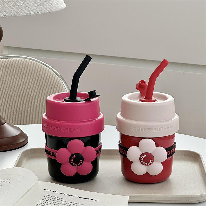 Flower Straw Tumbler - 400ml