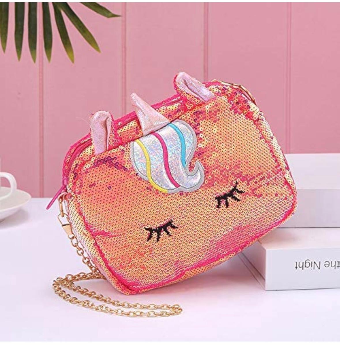 Glitter Sequin Unicorn Sling Bag