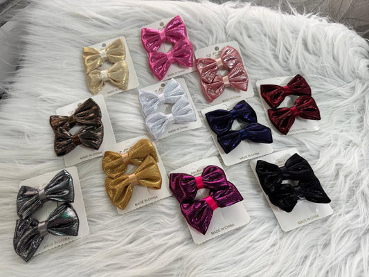 Silky Shine Hair Bow Pins